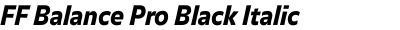 FF Balance Pro Black Italic